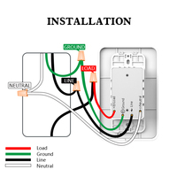 Interruptor de Luz Táctil Inteligente Wifi Tuya, Estándar Estadounidense, con Control por Aplicación Smart Life