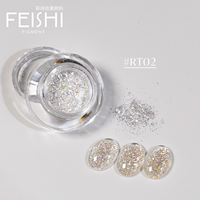 Poudre à ongles de luxe à effet miroir holographique laser, paillettes irisées, pigment pour nail art, vente en gros d'usine, pour salon de manucure et DIY