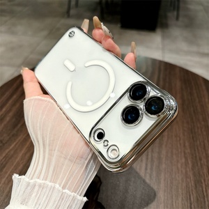 เคสแข็งใสไร้ขอบบางเฉียบสำหรับ iPhone 16 17 15 13 Pro Max Plus เคสโทรศัพท์แม่เหล็กใสไร้ขอบ - Product Image 5