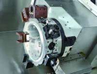 Centre de tournage à tourelle inclinée à double broche de précision supérieure Fanuc 220V pour usage moyen
