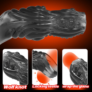 Opvallende vergrote cockring met onregelmatig slot, speels wolfstandontwerp, voor mannen, koppels, flirten, schildpad, BDSM seksspeeltjes, Huawen Delay. - Product Image 4