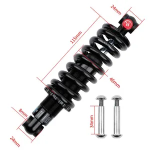 Oliedrukveer Mountainbike Hydraulische Vering Schok 125/150/165/190Mm Fiets Achterschokdempers