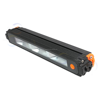 Nouvelle barre lumineuse LED étanche 12V 18W 1000 Lumens noire pour tout-terrain, éclairage de travail, faisceau blanc ambre pour barre de toit/4x4/camions