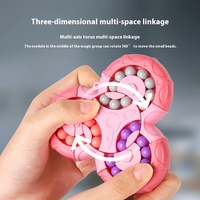 Jouet anti-stress exclusif transfrontalier, cube en plastique à six faces, gyroscope, rouleau à billes, entraînement des doigts, disque magique KP-56P