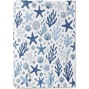 Marine Life Flannel Blanket <b>Throw</b> Blanket Nap Blanket Breathable Skin Friendly <b>for</b> Bed Sofa <b>Couch</b> Custom Print Bulk Wholesale - Product Image 3