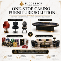 Kursi Kasino Mewah SUCCESSOR dengan Meja Sandaran Tangan untuk Permainan Poker, Blackjack, Baccarat, dan Roulette dengan Desain Ergonomis