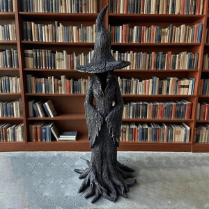 Estatua <span class=keywords><strong>de</strong></span> Bruja Encantadora Pintada a Mano en Resina BCA54, Decoración Única para el Hogar <span class=keywords><strong>de</strong></span> Halloween y Coleccionable Gótico Místico - Product Image 6
