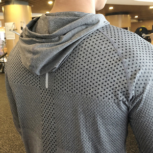 Maglietta da Corsa Personalizzata di Alta Qualità per <span class=keywords><strong>Uomo</strong></span>, <span class=keywords><strong>Manica</strong></span> <span class=keywords><strong>Lunga</strong></span> <span class=keywords><strong>con</strong></span> <span class=keywords><strong>Cappuccio</strong></span>, <span class=keywords><strong>T</strong></span>-<span class=keywords><strong>Shirt</strong></span> da Palestra, Allenamento Fitness, Asciugatura Rapida e Traspirante - Product Image 4