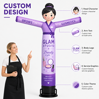 Danseur gonflable personnalisé pour salon de beauté, figurine publicitaire extérieure pour attirer les clients de magasins de cosmétiques