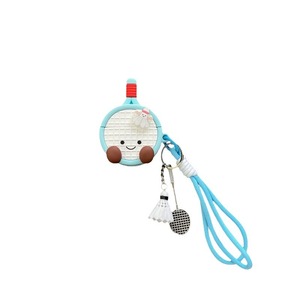 Raqueta de bádminton giratoria con funda de silicona compatible con <span class=keywords><strong>Apple</strong></span> para AirPods Pro 1/2 Generation y <span class=keywords><strong>AirPods3</strong></span> - Product Image 4