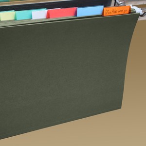 En gros Efficace Classement Levier Arche Fichier <span class=keywords><strong>Kraft</strong></span> Papier Vert Armée Lettre Taille Suspendus Dossiers pour Onglets Réglables - Product Image 2