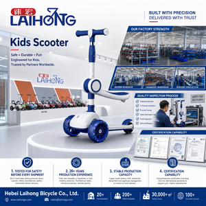 Trottinette pour enfants en gros, trottinette pliable à 3 roues pour enfants, hauteur réglable, <span class=keywords><strong>planche</strong></span> à roulettes, trottinette pour bébé avec siège, lumière et musique - Product Image 6