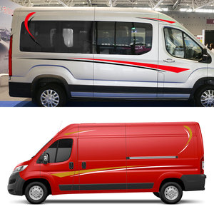Set di 6 Adesivi per Auto, Grafiche Sportive in Vinile, Strisce per Camper, Decalcomanie per Peugeot Boxer, Citroen Jumper, <span class=keywords><strong>Fiat</strong></span> Ducato, <span class=keywords><strong>Accessori</strong></span> - Product Image 3