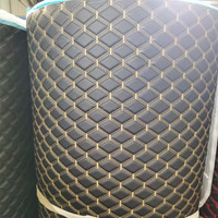Broderie matelassée Rexine 3D 5D tapis de sol de voiture rouleau éponge Faux pvc/pu cuir tissu matériel pour tapis de voiture