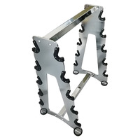 Support de rangement pour haltères en acier chromé professionnel, durable et sécurisé, pour usage domestique et commercial, fourni par l'usine