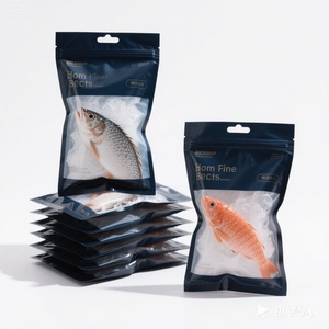 Bolsas de Embalaje de Alimentos Congelados de Plástico Laminado Termosellado Impresas Personalizadas, a Prueba de Fugas, de Nailon, con Sellado de 3 Lados, para Carne, Pescado, Camarones - Product Image 1