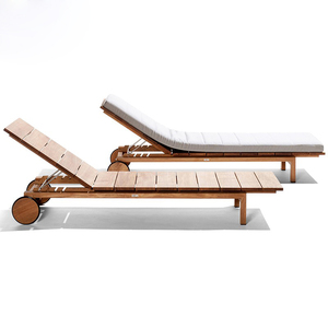 Sillas Plegables <span class=keywords><strong>de</strong></span> <span class=keywords><strong>Playa</strong></span>, Tumbonas para Exteriores, Muebles <span class=keywords><strong>de</strong></span> Jardín <span class=keywords><strong>de</strong></span> Teca para Piscina, Tumbonas <span class=keywords><strong>de</strong></span> Patio con Cojines - Product Image 6