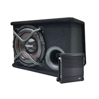 10 İnç Pasif Ahşap Subwoofer Kiti, Mono Amfi ve Tam Kablolama, DC 12V, Ağır Bas Yükseltme