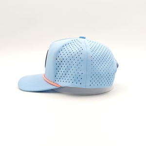 5패널 로프 골프 모자 맞춤형 고무 PVC 패치 로고 방수 야구 모자 스포츠 캡 - Product Image 6