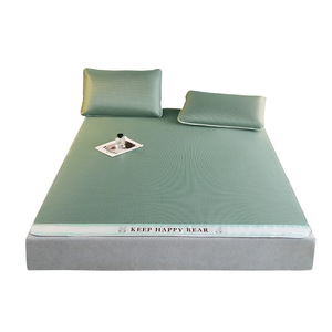Tong Zhixin Ice <b>Silk</b> Cooling Mat Three Piece Set Summer Fitted <b>Sheet</b> Washable Folding Mattress Pad Bedding - Product Image 1
