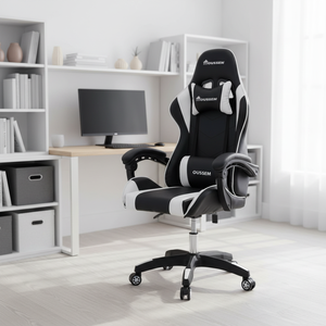 Chaise de jeu <span class=keywords><strong>PC</strong></span> en cuir inclinable ergonomique confortable de haute qualité chaise d'ordinateur de bureau tournante moderne et économique - Product Image 1