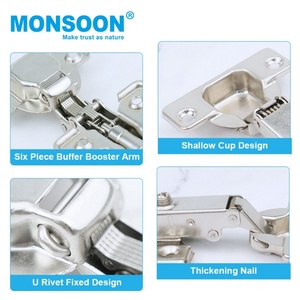 Gió Mùa một cách mềm đóng bản lề tủ bếp bản lề thủy lực 35mm mềm đóng cố định chậm đóng bản lề - Product Image 2