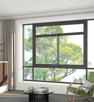Fenêtre coulissante en verre à cadre étroit minimaliste de haute qualité en aluminium pour l'intérieur de la maison, design de fenêtre de bureau pour la maison