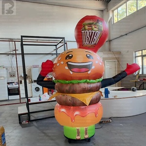 Hamburger géant gonflable attrape-regardes pour la promotion routière des fast-foods/restaurants de burgers et l'affichage en restaurant - Product Image 2