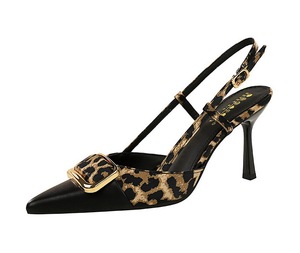 Nuevos Zapatos de Tacón con Hebilla de Moda, Zapatos de Punta Puntiaguda para Mujer, Tacones con Estampado de Leopardo, Sandalias Sexys de Vestir para Mujer - Product Image 5