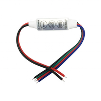 Mini contrôleur Led RGB 3 touches DC12-24V pour bande Led RGB
