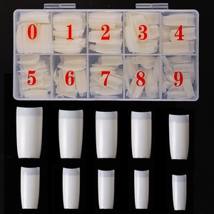 ZHIJIA 500 Pièces/Boîte Capsules d'Ongles Transparentes Demi-Couverture en ABS avec Colle pour Ongles, <span class=keywords><strong>Lampe</strong></span> UV, Formes Variées, Vente en Gros - Product Image 4
