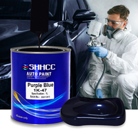 Peinture automobile liquide acrylique 1K super brillante violet-bleu, directement de l'usine, pour réparation de rayures et revêtement plastique