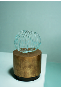 Sang Trọng Cổ Điển Vintage Phong Cách Antique <span class=keywords><strong>Bronze</strong></span> Vòng Kim Loại Trung Tâm Bảng Bàn Cà Phê Bằng Gỗ Tròn Cơ Sở Cho Khách Sạn Biệt Thự Nhà - Product Image 4