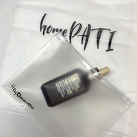 Sac à bijoux en PVC avec fermeture éclair, sac d'emballage transparent en PVC avec fermeture éclair, pochette à fermeture éclair avec logo pour bijoux