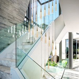 <b>LED</b> Teardrop Pendant <b>Light</b> Gold <b>Crystal</b> Single Head Chandelier For Staircase Lobby Restaurant Hotel Reception - Product Image 3