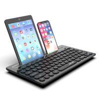 Clavier rechargeable triple solution BT 5.0 + 3.0 + 2.4Ghz - Connectez-vous à 3 appareils - Support pour mobile et iPad