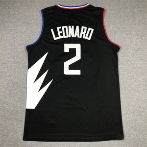 2025 vente en gros et de haute qualité basket-ball hommes brodé cousu noir bleu blanc #2 <span class=keywords><strong>Kawhi</strong></span> Leonard Clippers maillots - Product Image 4