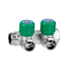 Collettore a 2 vie regolabile M.F. 3/4 pollici per valvole di riempimento - Product Image 1