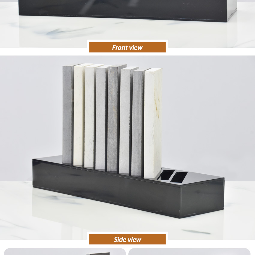 High Quality Acrylic Countertop Quartz Sample Display Granite Marble Showroom Ceramic Tile Rack Stone Display Stand