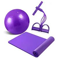 3 Pcs Anfänger Pilates Fitness Yoga Ausrüstung Set Matten Tragen dicke rutsch feste Yoga matte Set mit Gym Yoga Ball Hand Fuß Rallye
