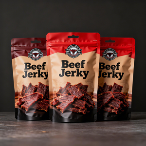 Großhandel: Kundenspezifisch bedruckte, wiederverwendbare Vakuum-Ziplock-Standbodenbeutel für Snacks und Beef <span class=keywords><strong>Jerky</strong></span> mit Tiefdruck - Product Image 4