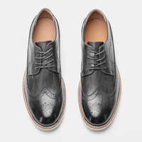 Chaussures décontractées brogues légères et respirantes pour hommes, pour l'exportation, style vintage printemps/été, confortables, en cuir synthétique PU