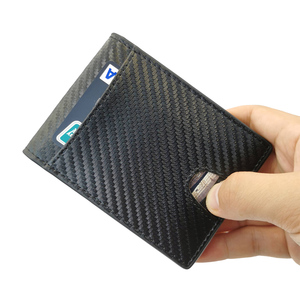 Custom Minimalist Slim Rfid Blocking <strong>Card</strong> <strong>Wallet</strong> Front Pocket Genuine Leather Men <strong>Wallet</strong> - Product Image 5