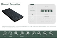 Dalles de sol modulaires en WPC pour extérieur, texture bois, panneaux de terrasse emboîtables pour patio, jardin et balcon