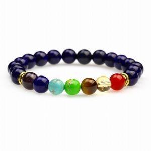 Bracelet de yoga en pierre naturelle 7 chakras, perles de 8 mm, pour hommes, femmes et enfants, ST112 - Product Image 4