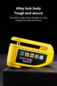 Candado de disco antirrobo para bicicleta al por mayor, impermeable, 110dB, con cable recordatorio y llaves para motocicleta y scooter - Product Image 2