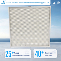 Nouveau filtre en boîte en fibre de verre H13 à filtration haute efficacité 0,3 µm, mini-plissé haute température pour salle d'opération