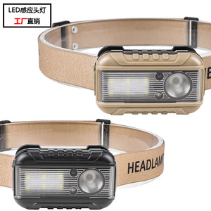 Lampe frontale LED portable et réglable avec batterie rechargeable 2000 mAh pour la pêche nocturne, la course à pied et le cyclisme - Product Image 1