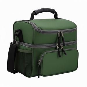 Bolsa de Almuerzo de Camuflaje, Bolsa Térmica Aislada de Doble Capa con Estampado de Leopardo, Correa Ajustable, Fabricación Personalizada - Product Image 4