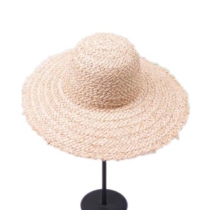 Hot Bán Mùa Hè 9 Colour Trống Raffia Rơm Thô Brim Mềm <span class=keywords><strong>Hat</strong></span> Bãi Biển Cho Phụ Nữ Mặt Trời Bằng Chứng - Product Image 5